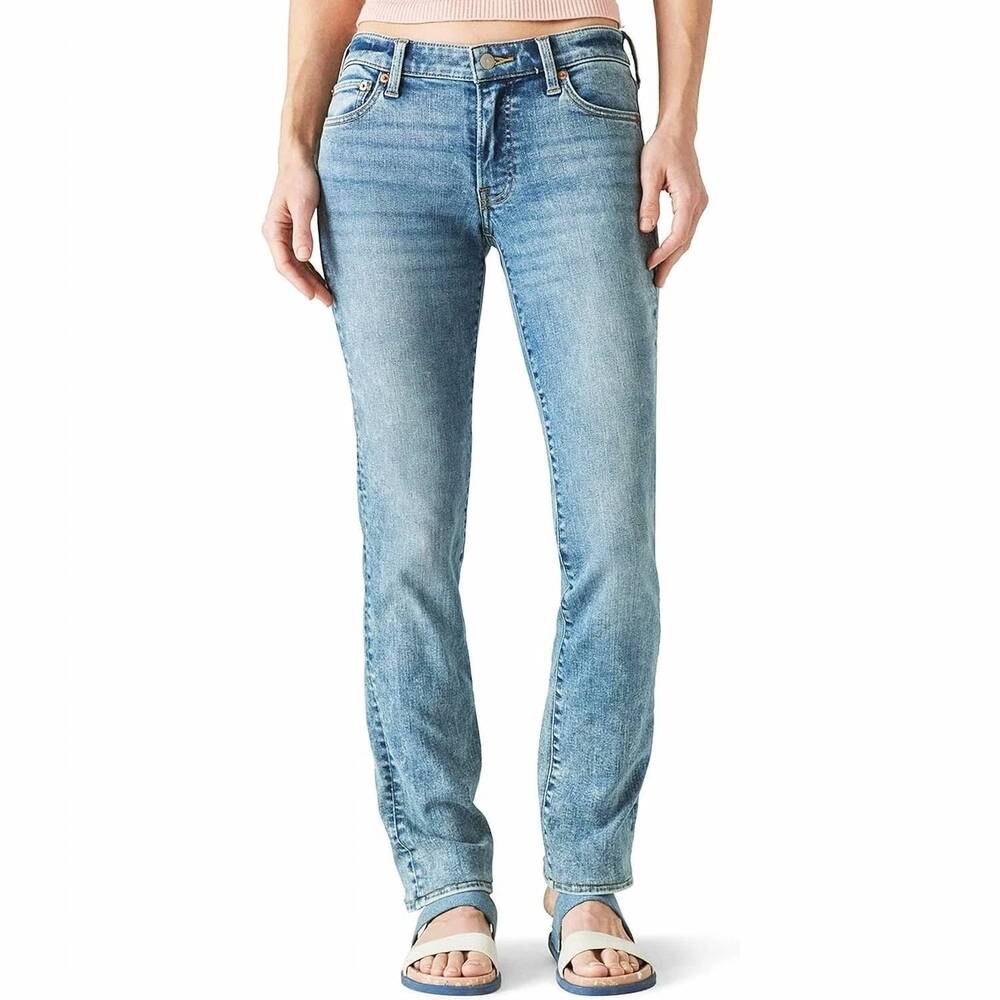 NEW LUCKY BRAND sweet mid rise straight denim jeans in light blue